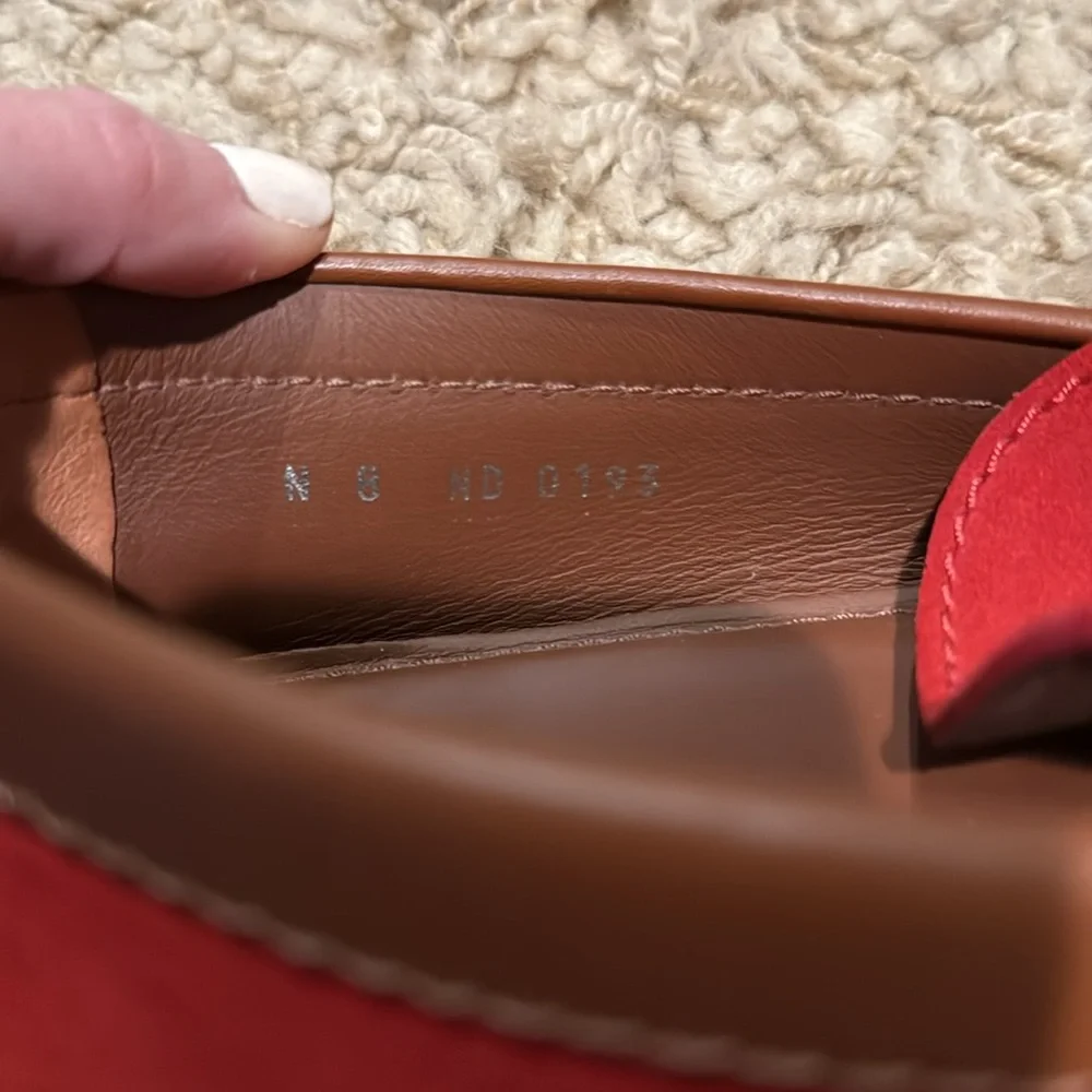 Louis Vuitton Hockenheim Moccasin Red Suede Driving Loafers
